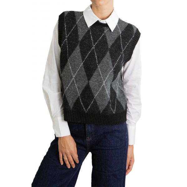 gilet girocollo con rombi Only 